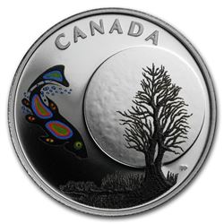 2018 Canada 1/4 oz Silver $3 The Thirteen Teachings Sucker Moon