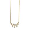 Image 1 : 14k Yellow Gold CZ Cluster with 2 in ext Necklace - 20 in.