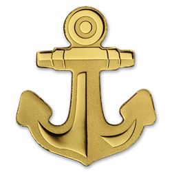 Palau 1/2 gram Gold $1 Golden Anchor