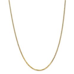 14k Yellow Gold 2.2 mm Beveled Curb Chain - 22 in.
