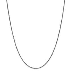 14k White Gold 1.4 mm Solid Spiga Chain Necklace - 18 in.