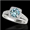 Image 1 : 1.70 ctw SI Fancy Blue Diamond Solitaire Ring 10K Rose Gold