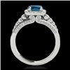 Image 2 : 1.70 ctw SI Fancy Blue Diamond Solitaire Ring 10K Rose Gold