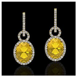 1.40 ctw SI/I Fancy Intense Yellow Diamond Ring 10K White Gold