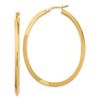 Image 1 : 14k Yellow Gold Oval Hoop Earrings - 2x3 mm