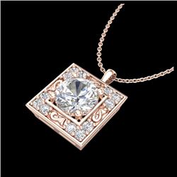 2 ctw SI/I Fancy Intense Yellow Diamond Ring 10K Rose Gold