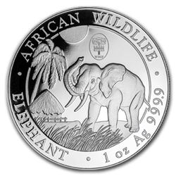 2017 Somalia 1 oz Silver Elephant (Berlin WMF Privy Mark)