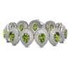 Image 1 : 8.10 ctw Peridot & Diamond Earrings 14K White Gold