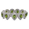 Image 2 : 8.10 ctw Peridot & Diamond Earrings 14K White Gold