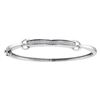 Image 1 : Sterling Silver Round Diamond Linked Heart Bracelet 1/10 Cttw