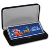Image 1 : 4 oz Silver Colorized Bar - Santa Claus & Sleigh