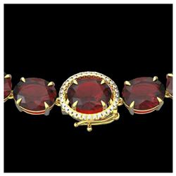 46.44 ctw Canary Citrine & Diamond Bracelet 14K Yellow Gold