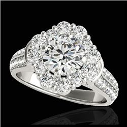 2.5 ctw Fancy Black Diamond Art Deco Stud Earrings 18K White Gold