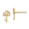 Image 1 : 14k Cubic Zirconia Key Post Earrings - 36 mm