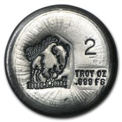 2 oz Hand Poured Silver Round - BB