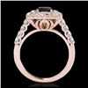 Image 2 : 1.35 ctw SI Fancy Diamond Bypass Solitaire Ring 10K White & Rose Gold