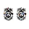 Image 1 : 6.08 ctw Oval Diamond Earrings 18K White Gold