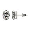 Image 2 : 6.08 ctw Oval Diamond Earrings 18K White Gold