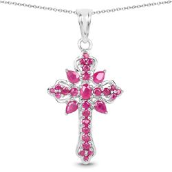 14K Yellow Gold Plated 2.79 ctw Glass Filled Ruby and Tanzanite .925 Sterling Silver Ring