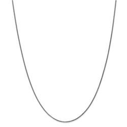 14k White Gold 1.2 mm Solid Diamond Cut Spiga Chain - 22 in.