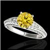 Image 1 : 1.60 ctw H-SI/I Diamond Solitaire Halo Ring 10K White Gold