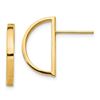 Image 1 : 14k Yellow Gold Half Circle Post Earrings