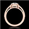 Image 1 : 3.84 ctw Cushion Diamond Earrings 18K Rose Gold