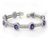Image 1 : 4.50 ctw Tanzanite & Diamond Ring 18K White Gold