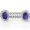 Image 2 : 4.50 ctw Tanzanite & Diamond Ring 18K White Gold