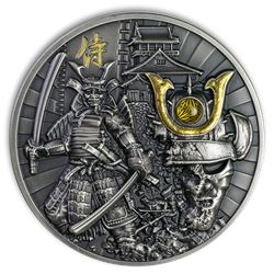 2019 Niue 2 oz Silver Antique Samurai Warriors