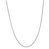 Image 1 : 14k White Gold 1 mm Box Chain - 28 in.