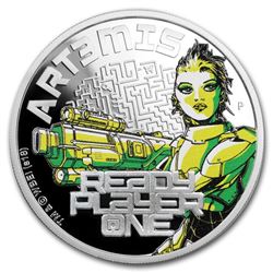2018 Tuvalu 1 oz Silver Ready Player One Art3mis Proof