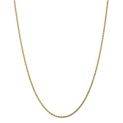 14k Gold 1.75 mm Diamond-cut Rope with Chain Necklace - 30 in.