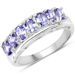 1.15 ctw Genuine Glass Filled Ruby & White Diamond .925 Sterling Silver Ring