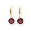 Image 1 : 14k 18 mm Garnet Leverback Earrings