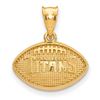 Image 1 : Sterling Silver Gold-plated Tennessee Titans Football Pendant
