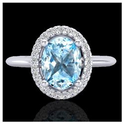 0.81 ctw VS/SI Diamond Art Deco Ring 18K White Gold