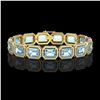Image 1 : 30 ctw Sapphire & VS/SI Diamond Bracelet 10K Yellow Gold