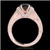 Image 2 : 1.07 ctw Intense Fancy Yellow Diamond Art Deco Earrings 18K Rose Gold