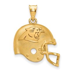 Sterling Silver Gold-plated Carolina Panthers Helmet Pendant