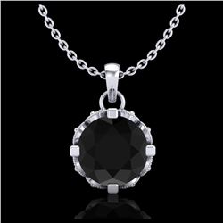 1.26 ctw Intense Blue Diamond Necklace 10K White Gold