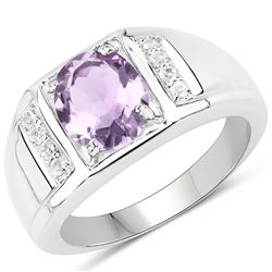 1.26 ctw Genuine Multi Sapphire .925 Sterling Silver Ring