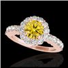 Image 1 : 2.07 ctw VS/SI Diamond Solitaire Art Deco 3 Stone Ring 18K Rose Gold