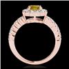 Image 2 : 2.07 ctw VS/SI Diamond Solitaire Art Deco 3 Stone Ring 18K Rose Gold