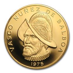 1975 Panama Proof Gold 100 Balboas