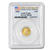 Image 1 : 2005 1/10 oz Gold American Eagle MS-69 PCGS (20th Anniv)