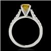 Image 2 : 2.5 ctw SI/I Fancy Intense Yellow Diamond Ring 10K White Gold