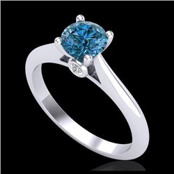 1.33 ctw H-SI/I Diamond Solitaire Halo Ring 10K Yellow Gold