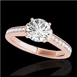 2.01 ctw SI Fancy Blue Diamond Bypass Ring 10K Rose Gold