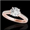Image 1 : 2.01 ctw SI Fancy Blue Diamond Bypass Ring 10K Rose Gold